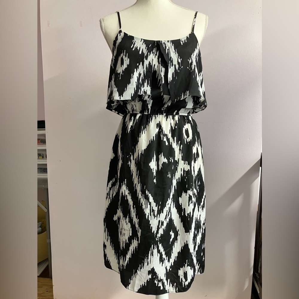 BCBG Paris Women’s Dress, Size S, Black/White, Geometric/Aztec, Casual/Dressy